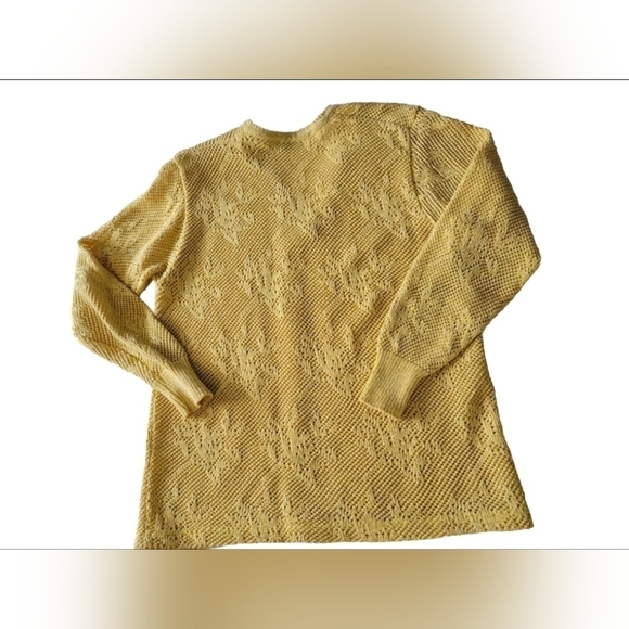 Carlos Arias for S.G.G. Knit Metallic Knit Sweater Small Yellow - Picture 2 of 10